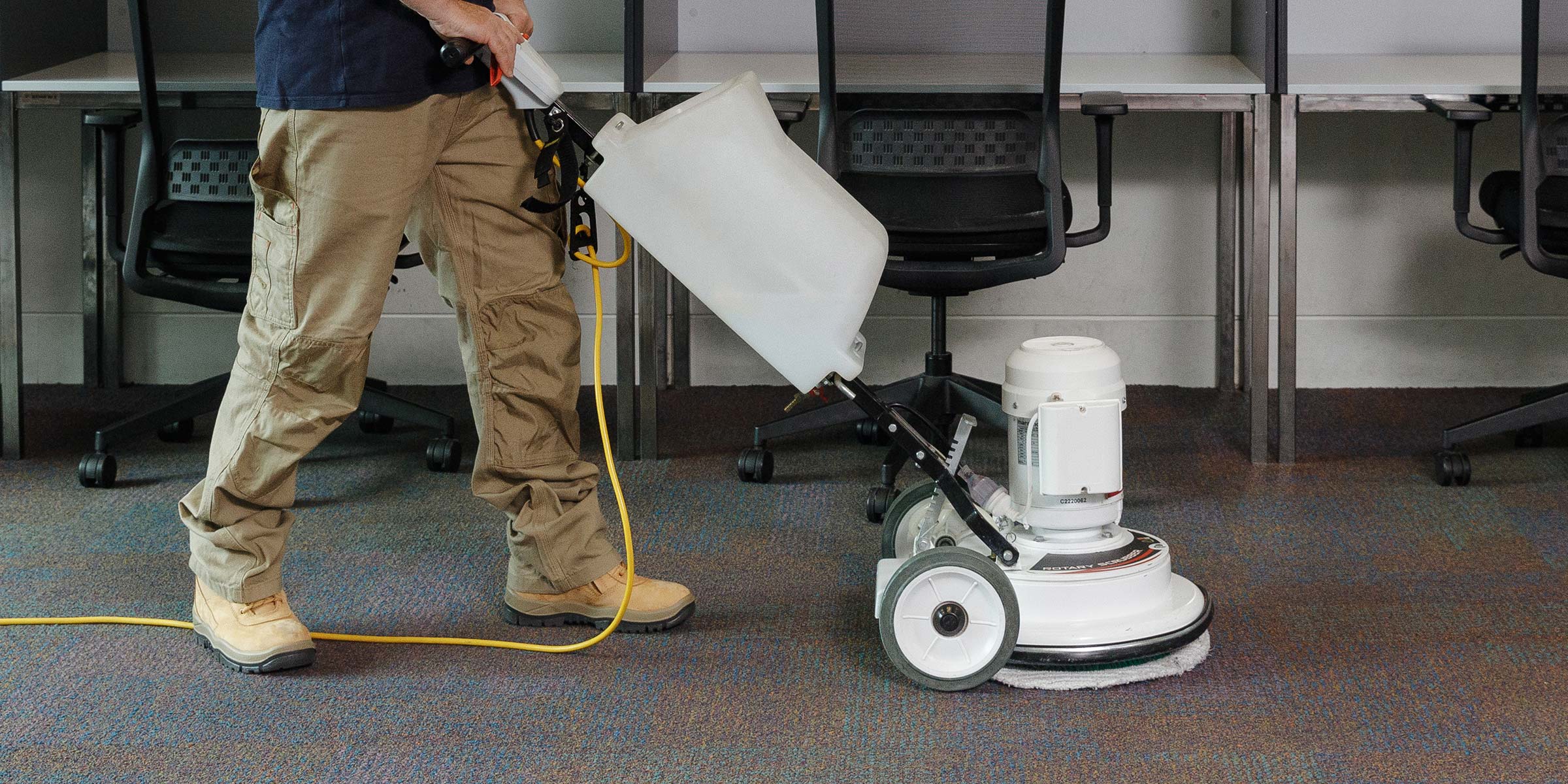 Professional floor scrubbing equipment
